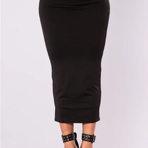 Fashion Nova High Waist Black Pencil Skirt 2XL